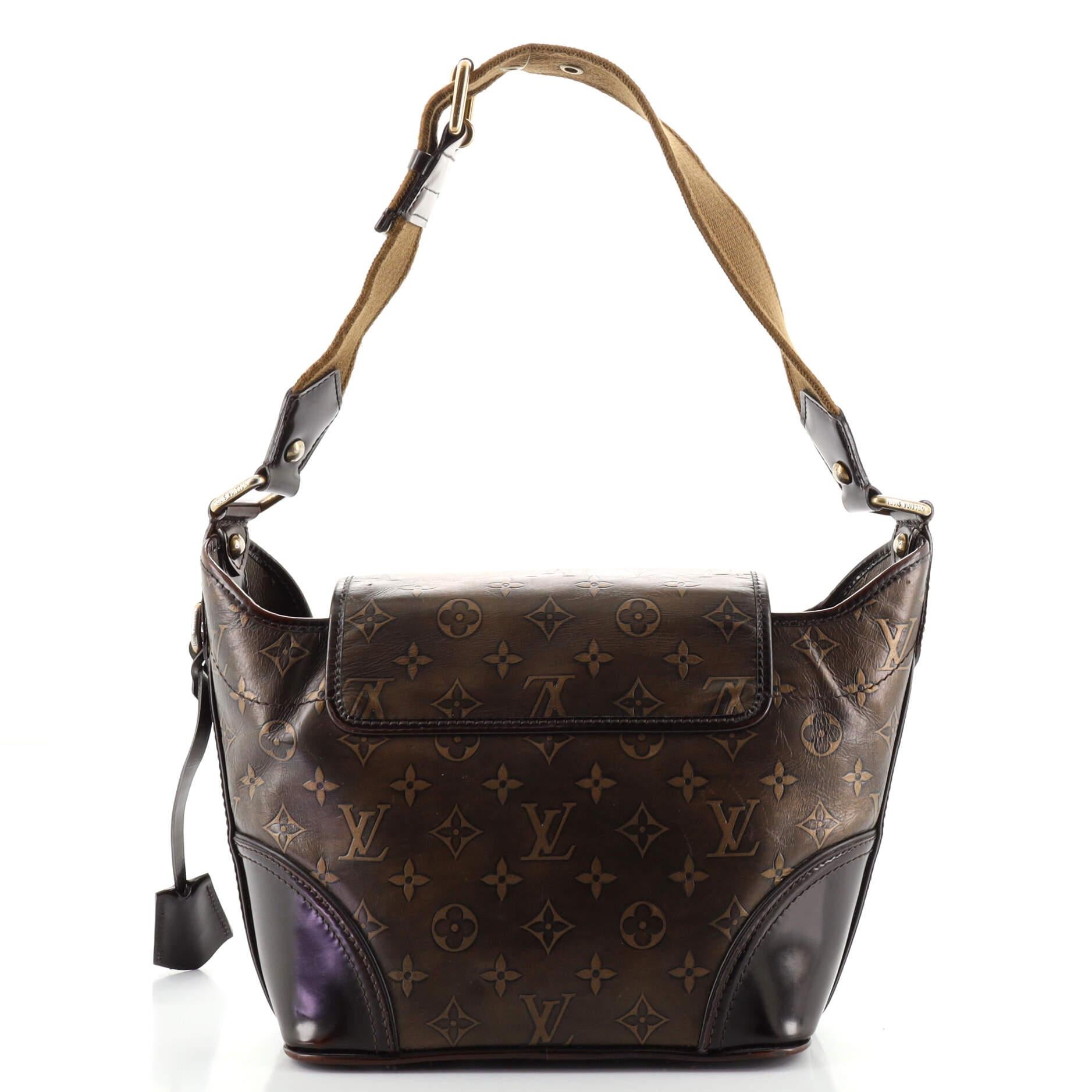 Louis Vuitton Sergeant Handbag Limited Edition Monogram Embossed