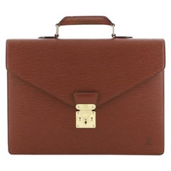 Louis Vuitton Serviette Ambassadeur Handbag Epi Leather