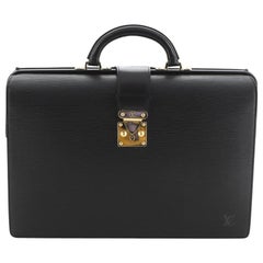 Louis Vuitton Serviette Fermoir Handbag Epi Leather
