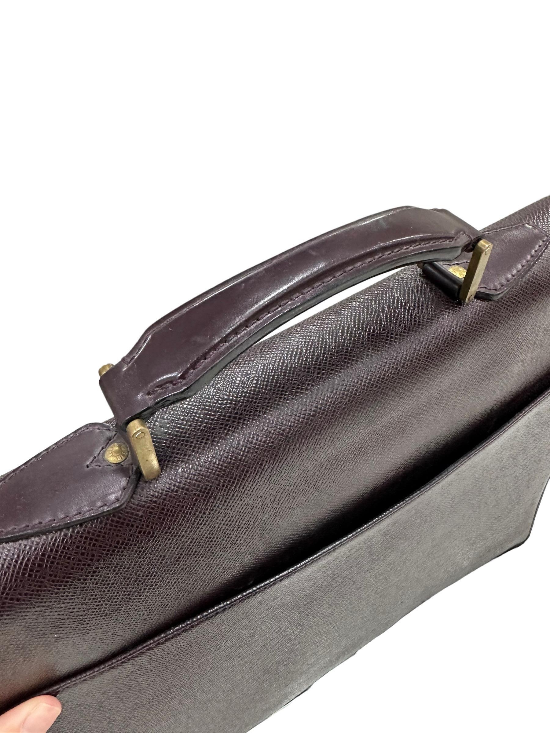 Louis Vuitton Serviette Kourad Purple Leather Suitcase 1