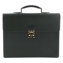 Louis Vuitton Serviette Moskova Briefcase Taiga Leather 