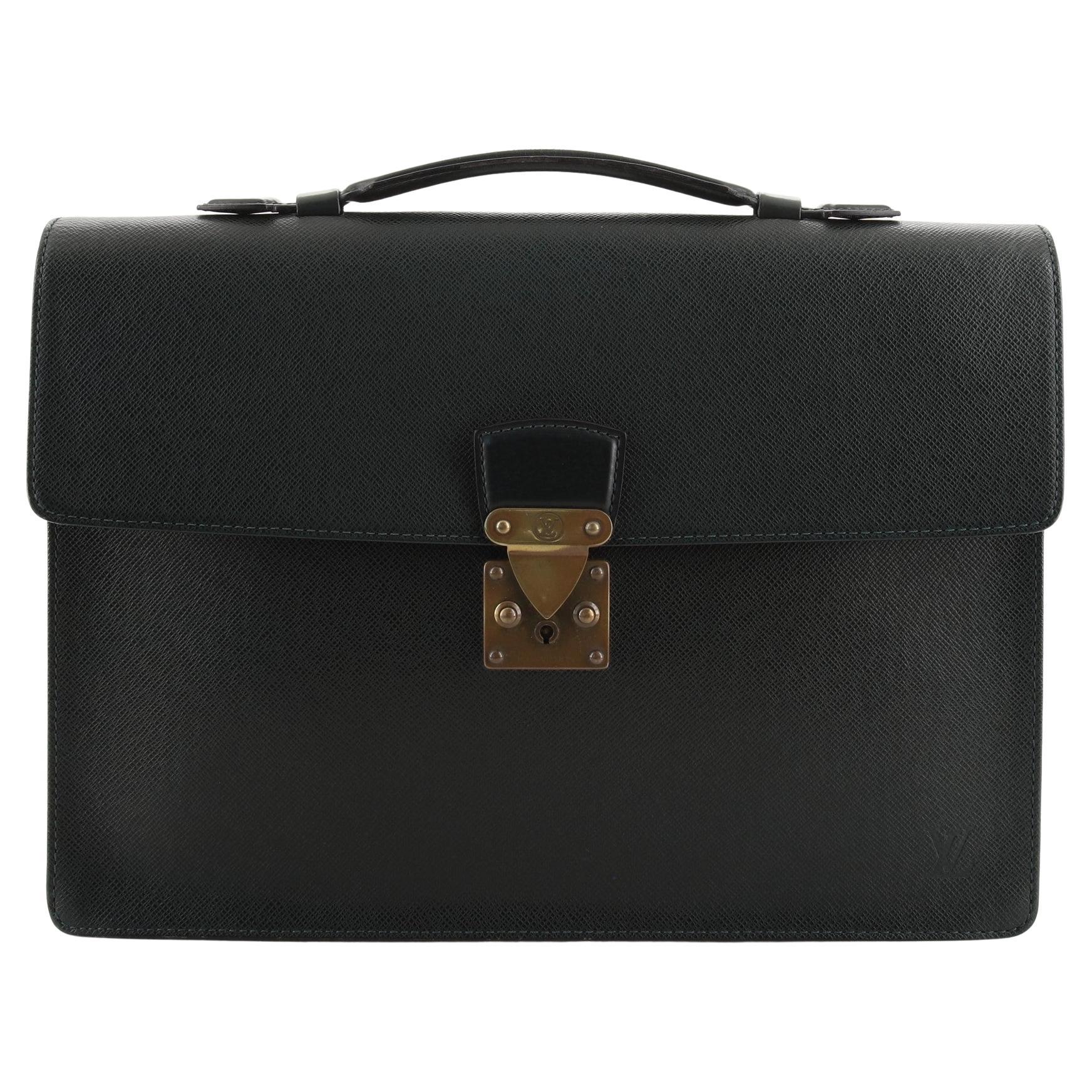 Louis Vuitton Serviette Moskova Briefcase Taiga Leather