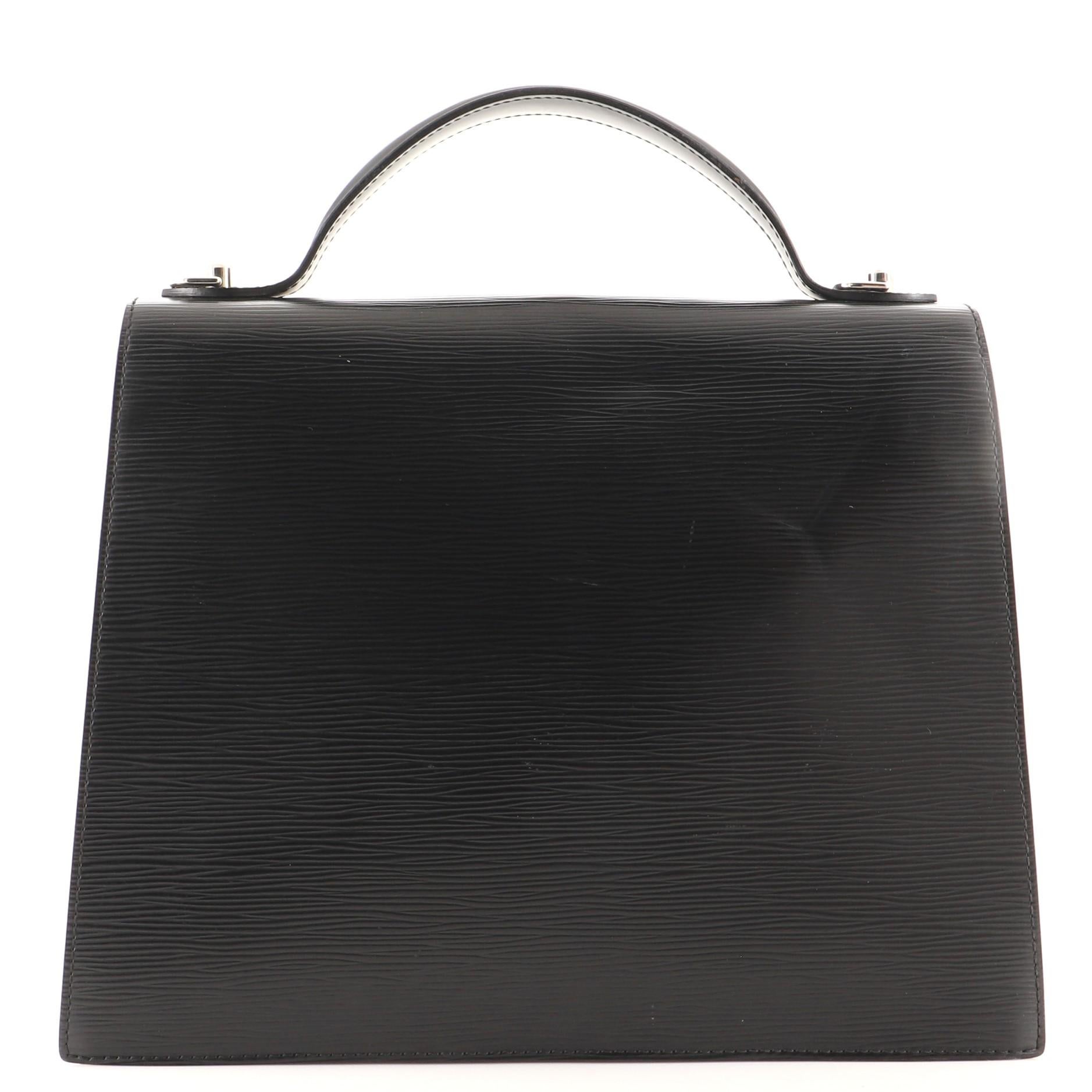 Black Louis Vuitton Sevigne Handbag Epi Leather GM