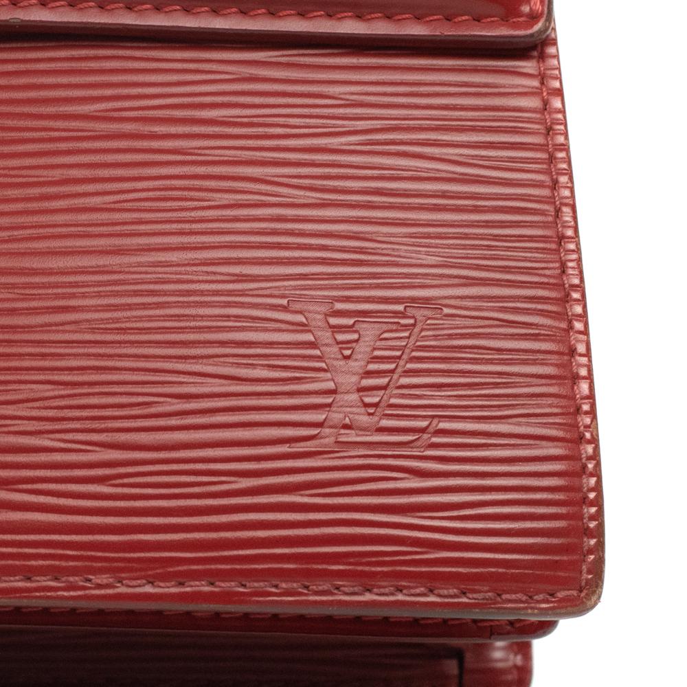 LOUIS VUITTON, Sevigne in red épi leather For Sale 5