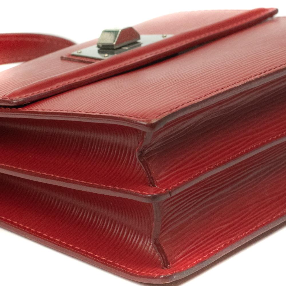 LOUIS VUITTON, Sevigne in red épi leather For Sale 6