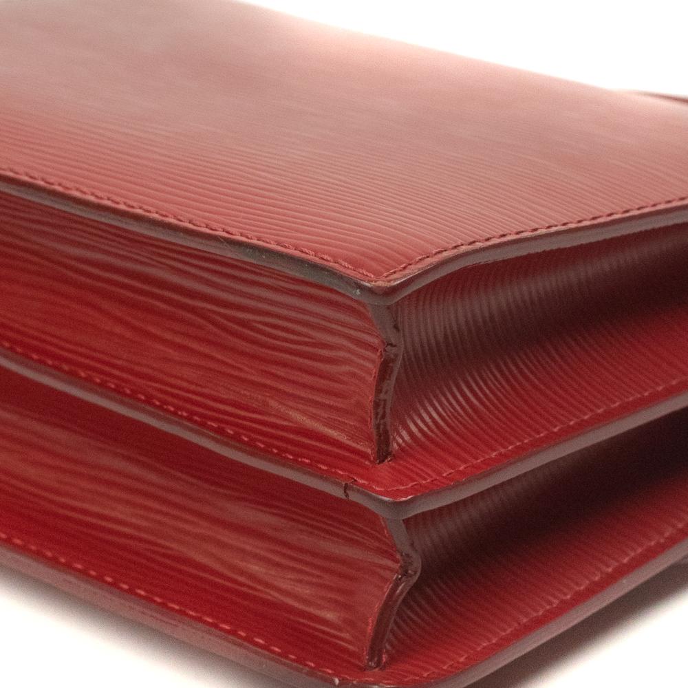 LOUIS VUITTON, Sevigne in red épi leather For Sale 9