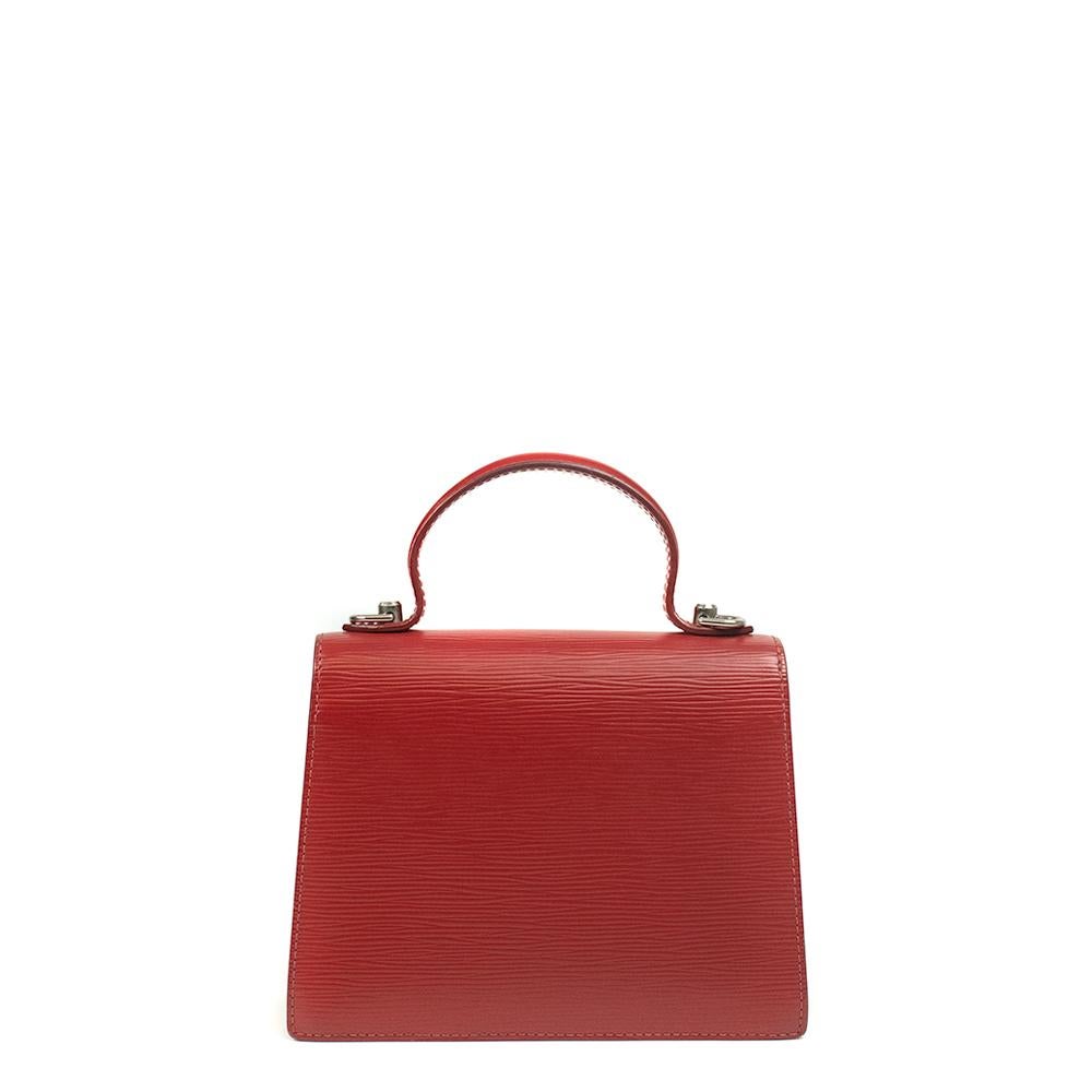 Red LOUIS VUITTON, Sevigne in red épi leather For Sale