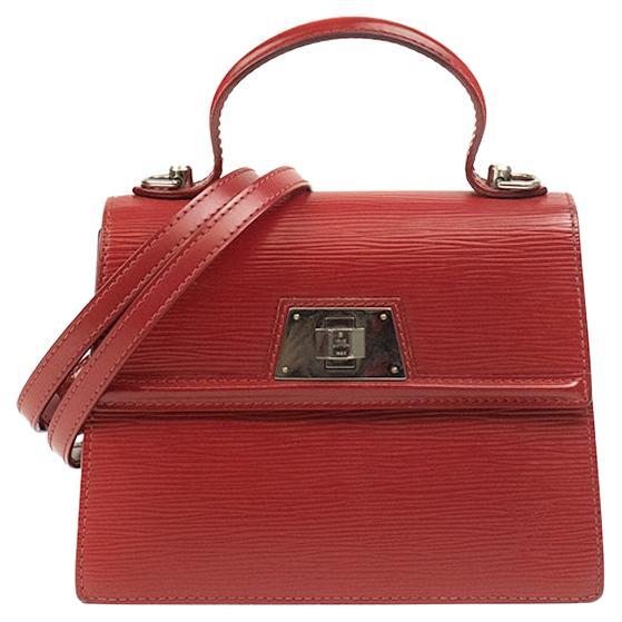LOUIS VUITTON, Sevigne in red épi leather For Sale