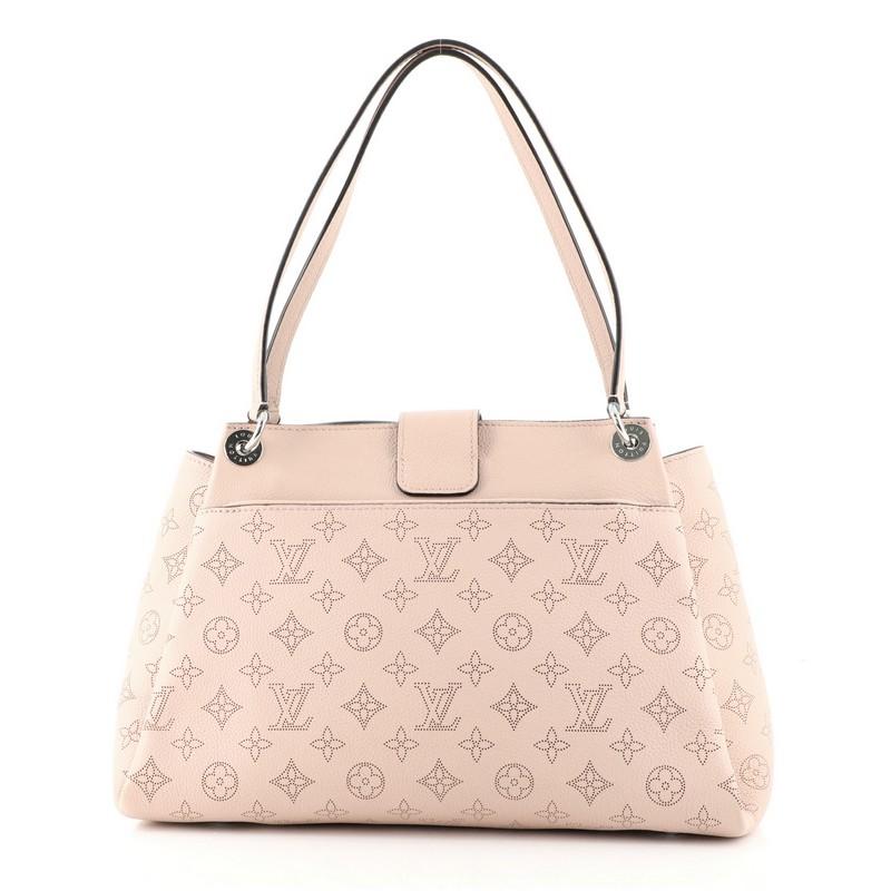 Beige Louis Vuitton Sevres Handbag Mahina Leather
