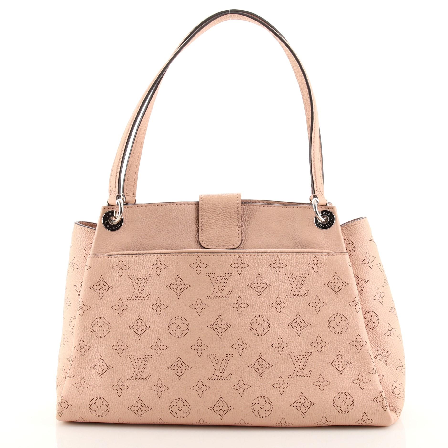 Beige Louis Vuitton Sevres Handbag Mahina Leather