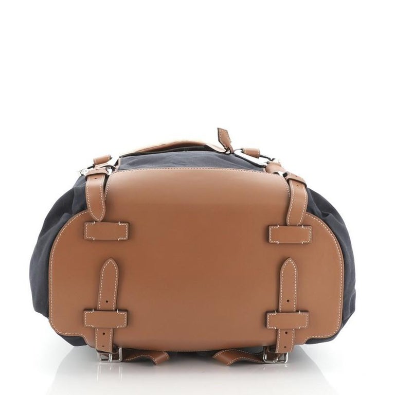 Louis Vuitton Shearling Backpack Canvas with Shearling at 1stDibs