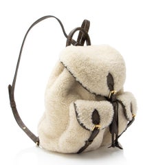 Louis Vuitton Shearling Monogram Canvas LV Ski Backpack