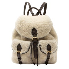 Louis Vuitton Shearling Monogram Canvas LV Ski Backpack
