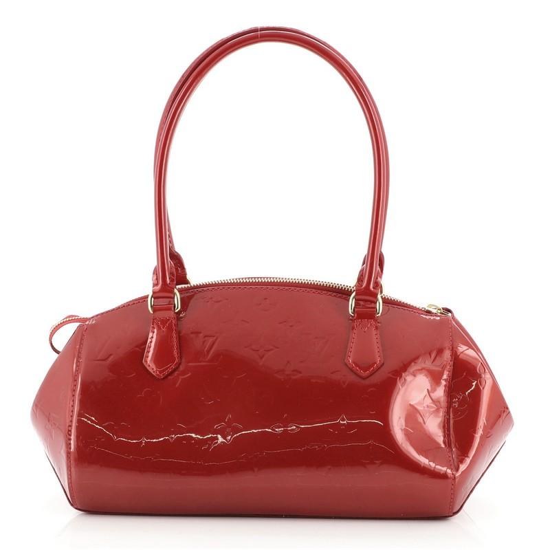 Red Louis Vuitton Sherwood Handbag Monogram Vernis PM