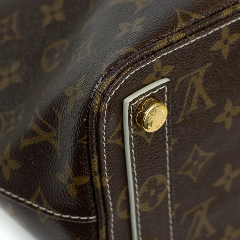 LOUIS VUITTON shine fetish lockit Handbag in Brown Canvas For Sale 5