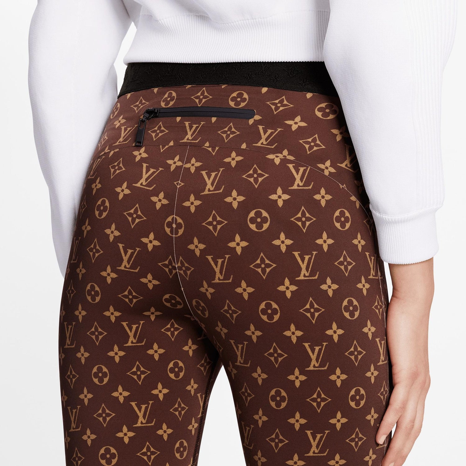 Louis Vuitton Shiny Monogram Leggings SZ40 NEW With Tags at 1stDibs