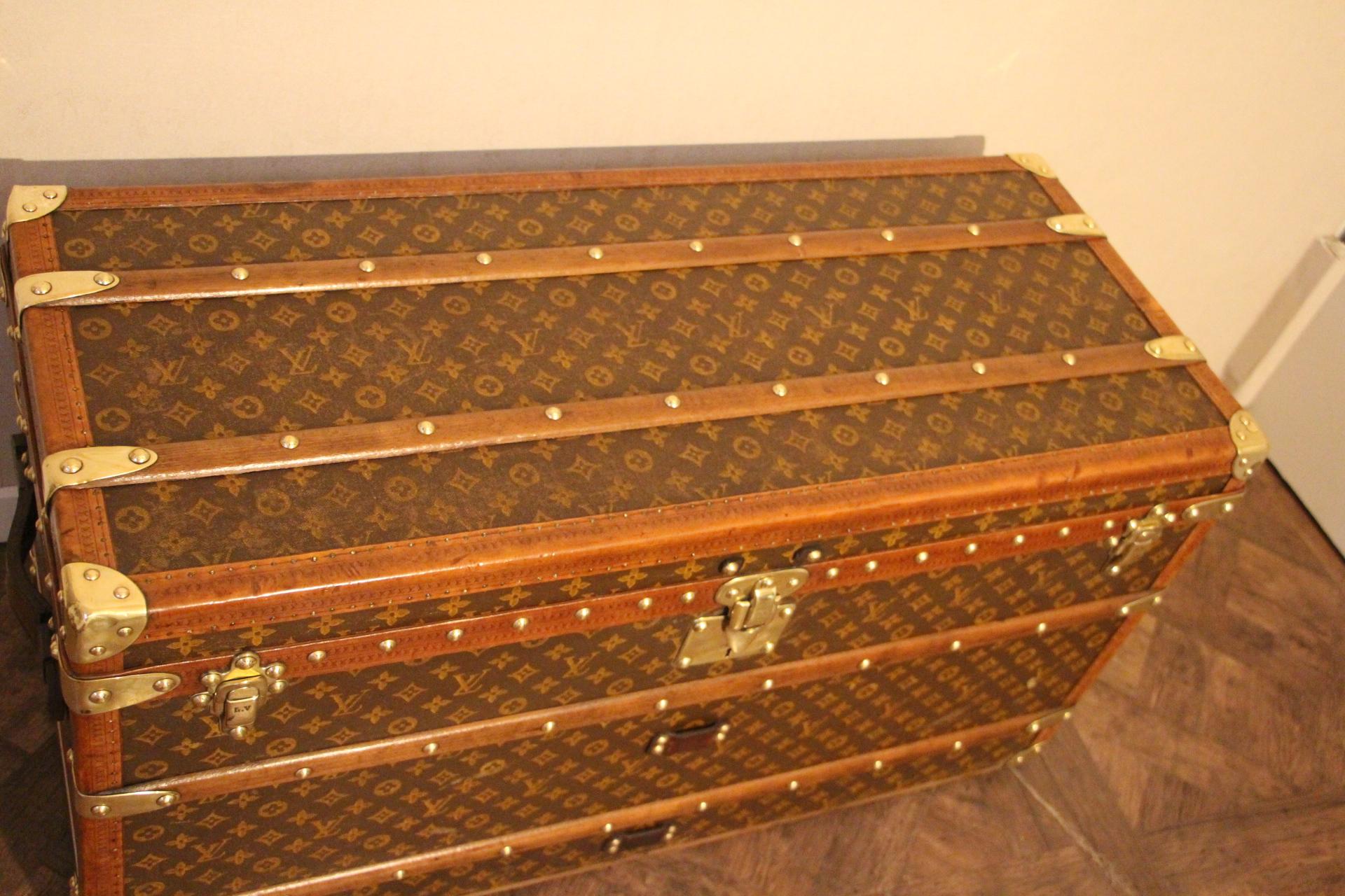 Brass Louis Vuitton Shoe Trunk, Louis Vuitton Trunk, Louis Vuitton Steamer Trunk