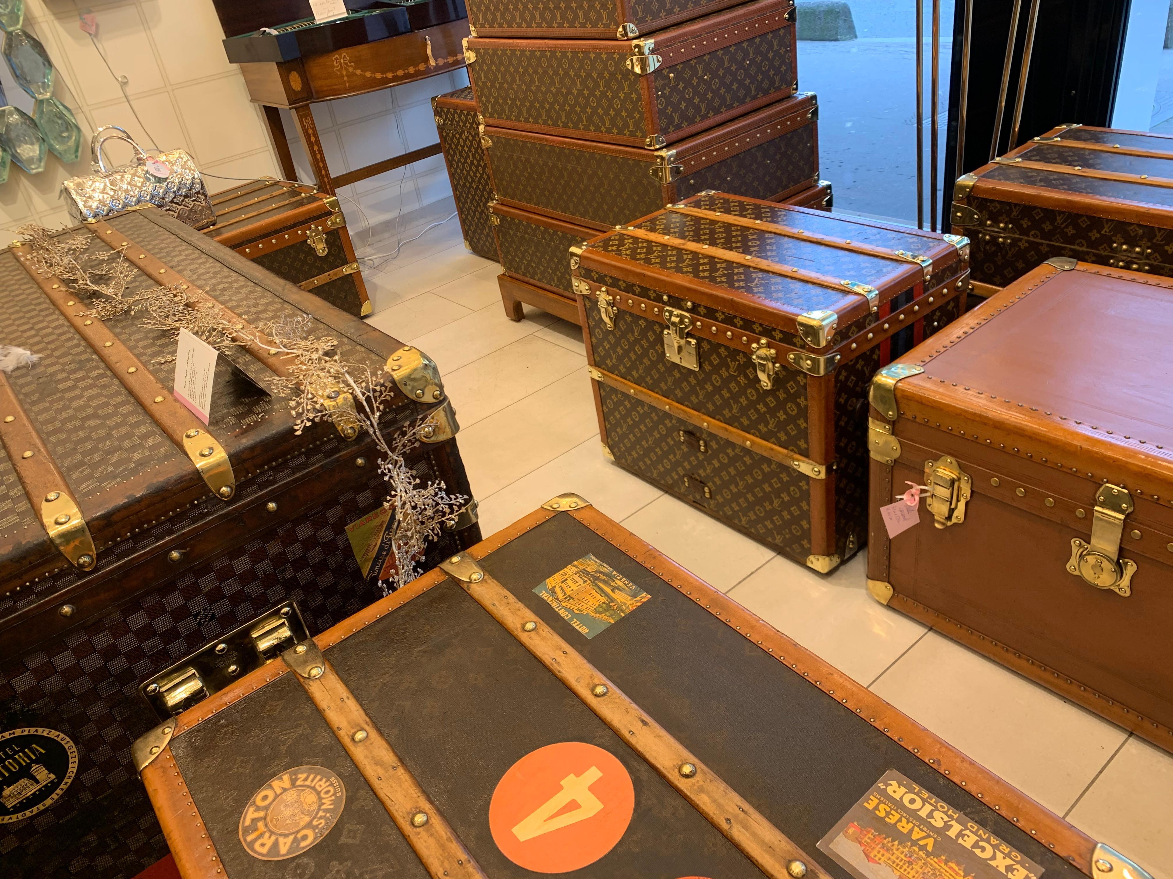 Louis Vuitton Shoe Trunk, Vuitton Trunk, 60 cm Louis Vuitton Steamer Trunk 12