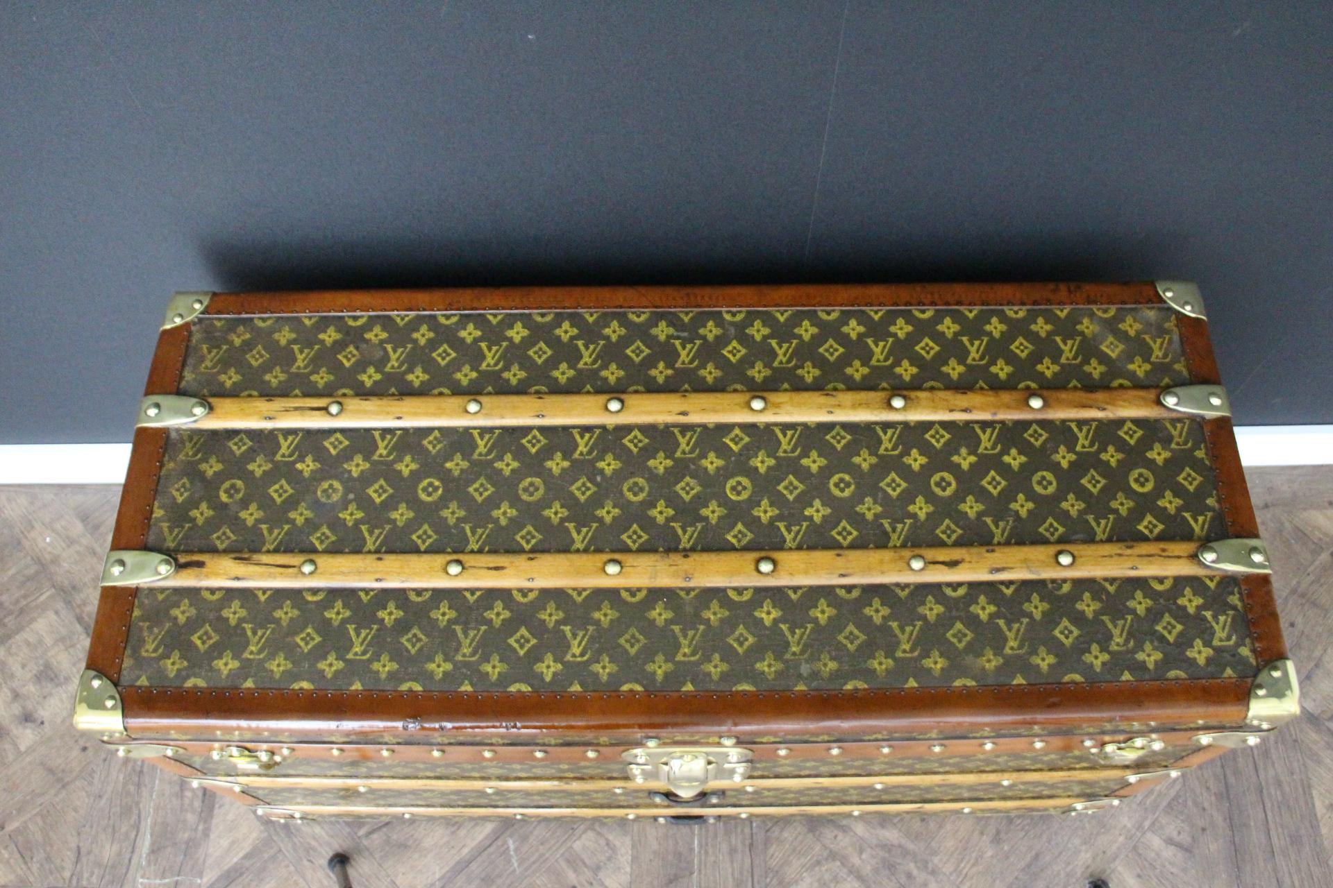 Baúl zapatero Louis Vuitton, baúl Vuitton, baúl vapor de 90 cm Louis Vuitton Art Decó