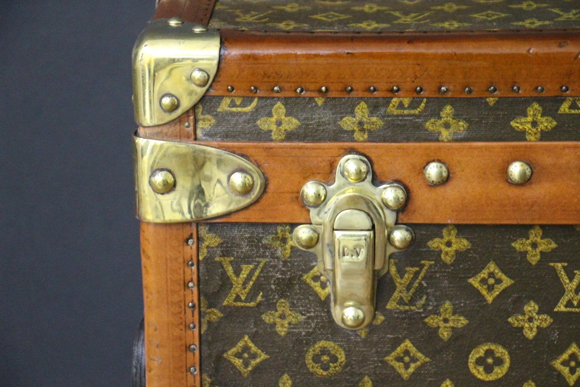 Baúl zapatero Louis Vuitton, baúl Vuitton, baúl vapor de 90 cm Louis Vuitton Francés