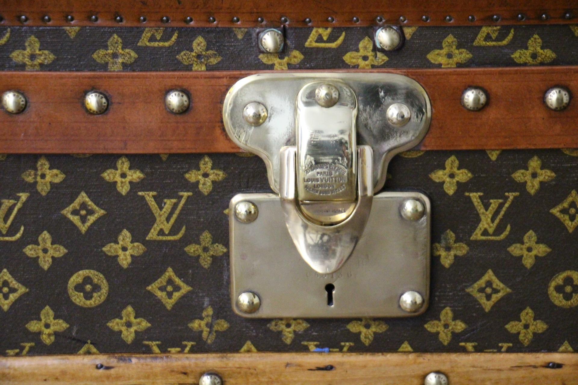 Baúl zapatero Louis Vuitton, baúl Vuitton, baúl vapor de 90 cm Louis Vuitton en Bueno Estado en Saint-Ouen, FR