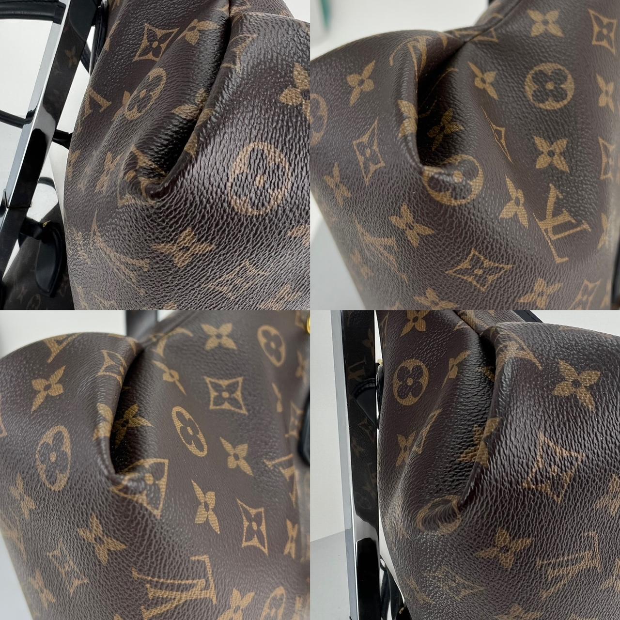 Louis Vuitton Shoulder Bag Flower Zippered PM Noir Black Leather Handbag  6