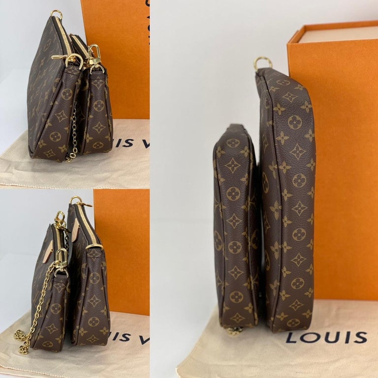 Sold at Auction: Louis Vuitton, Louis Vuitton Multi Pochette Accessoires  Monogram Canvas Crossbody w/ Pink Strap