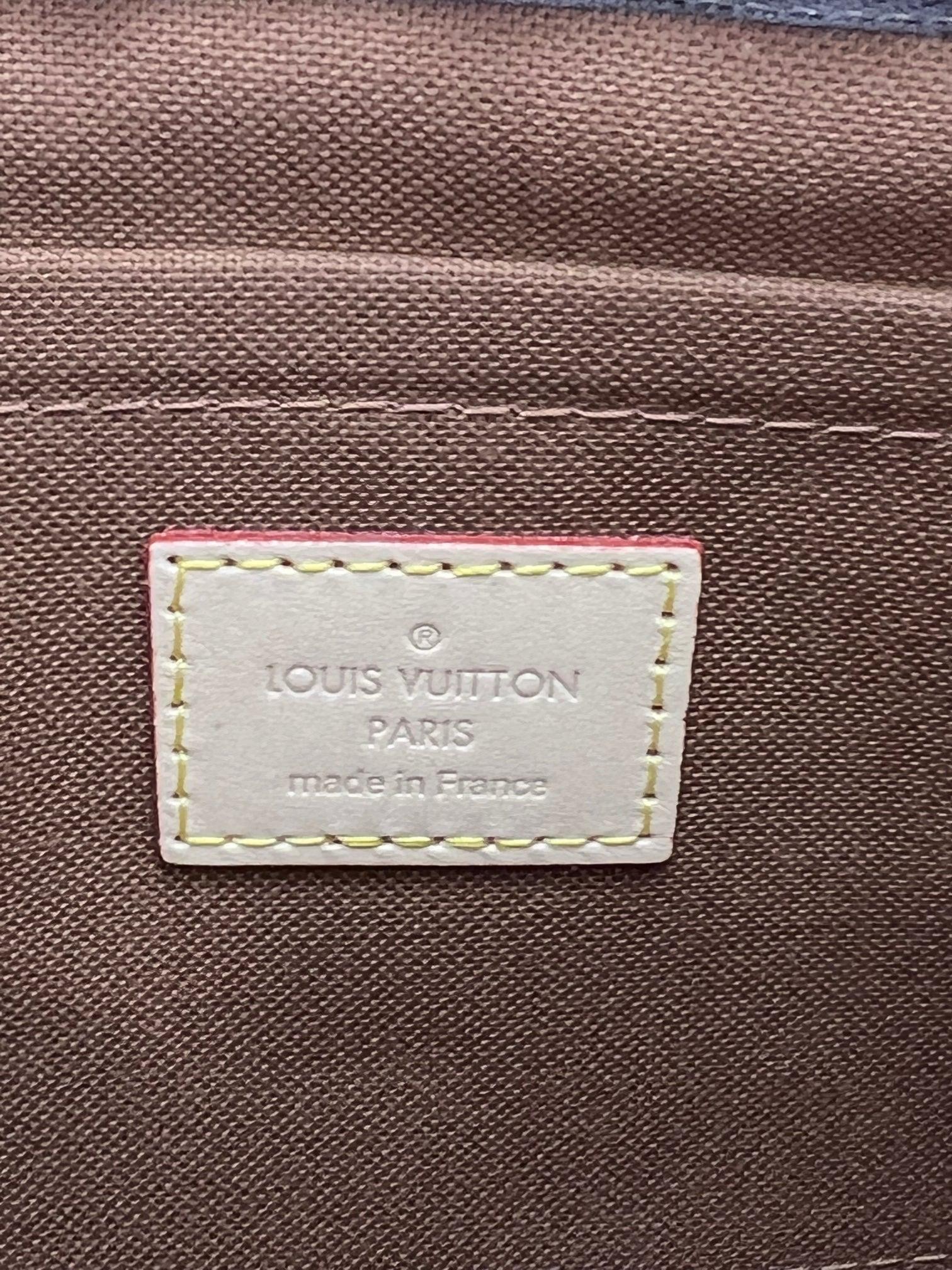 Nero Louis Vuitton Borsa a tracolla Multi Pochette Accessoires Monogram Canvas Marrone in vendita