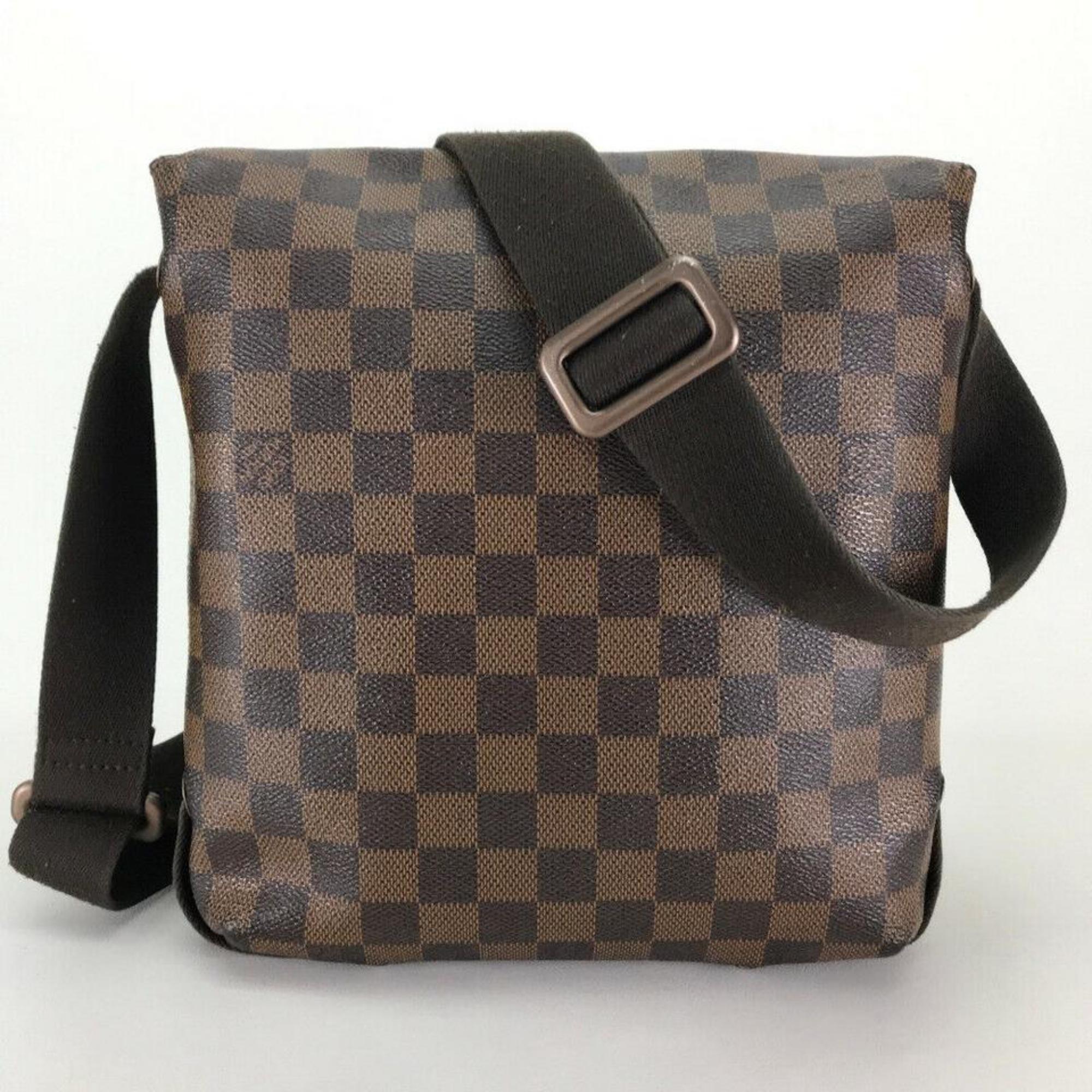 Black Louis Vuitton Shoulder Brooklyn Pm 870442 Brown Canvas Cross Body Bag For Sale