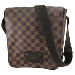 Vintage Louis Vuitton Shoulder Brooklyn Pm 870442 Brown Canvas Cross Body Bag