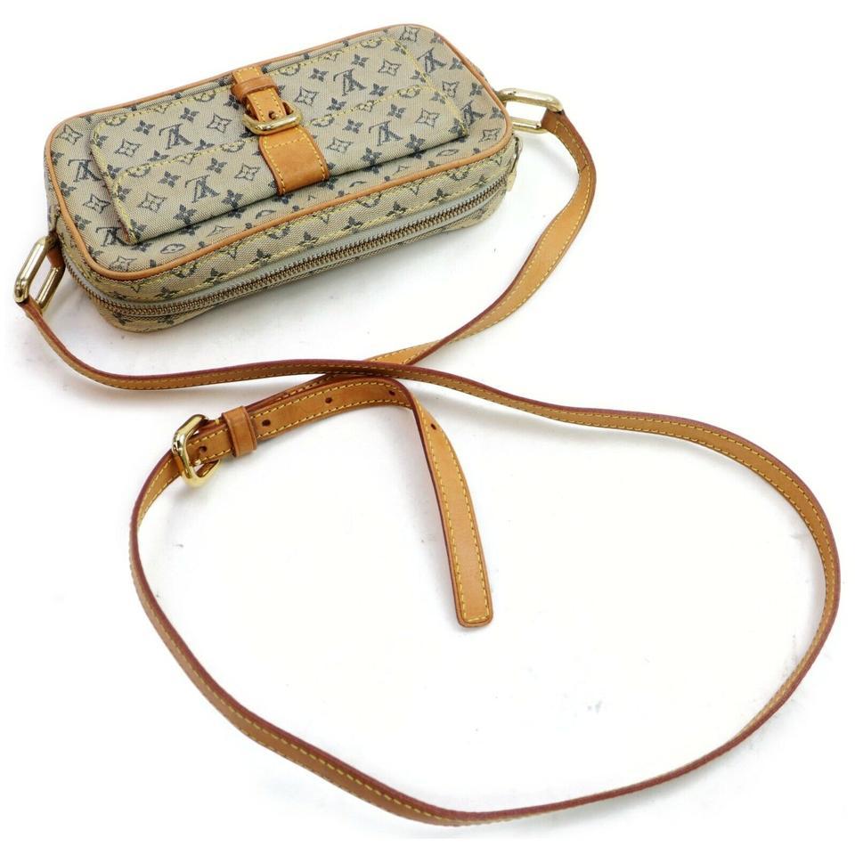 Louis Vuitton Shoulder Juliet M872645 Navy Blue Monogram Mini Lin Cross Body Bag For Sale 2