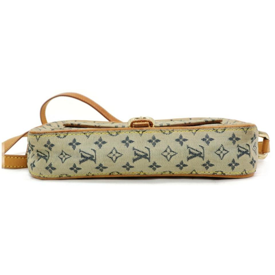 Louis Vuitton Shoulder Juliet M872645 Navy Blue Monogram Mini Lin Cross Body Bag In Good Condition In Dix hills, NY