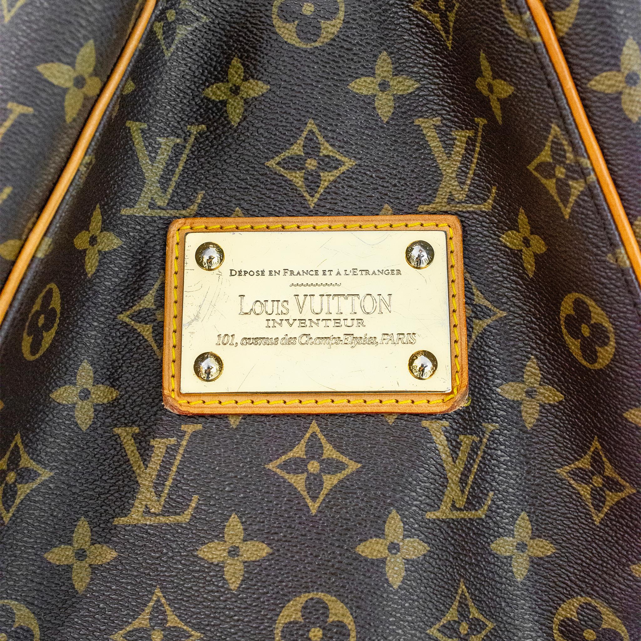 Gray Louis Vuitton Shoulder M56382 Galleria Monogram PM Handbag