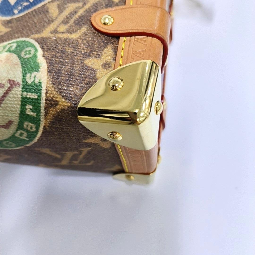 Louis Vuitton Baule laterale medio Monogram Hotel Label Marrone Multicolore in vendita 11