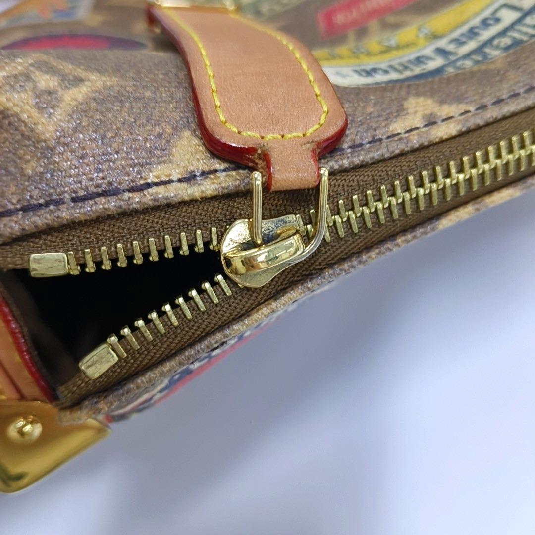 Louis Vuitton Baule laterale medio Monogram Hotel Label Marrone Multicolore in vendita 13