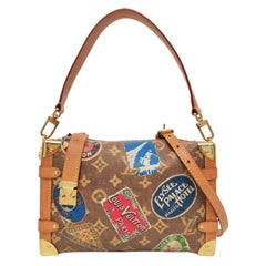 Louis Vuitton Baule laterale medio Monogram Hotel Label Marrone Multicolore