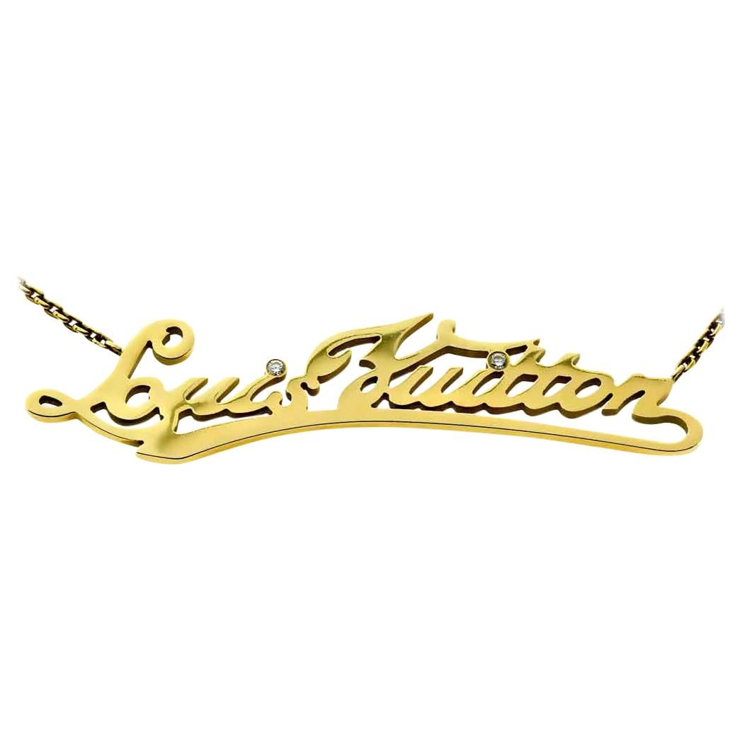 Louis Vuitton Signature Diamant-Gold-Halskette