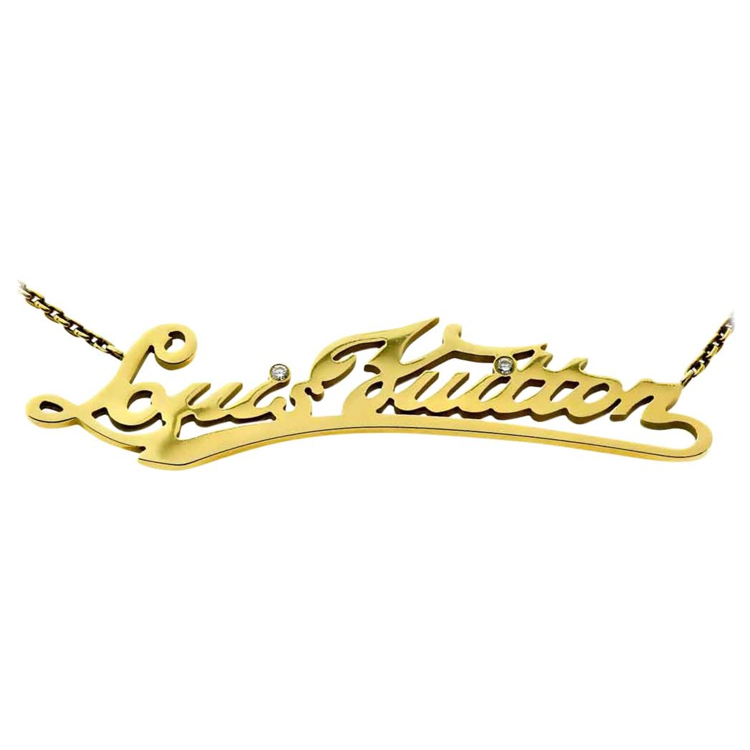 Louis Vuitton LV in The Sky Necklace Gold Metal & Zircon