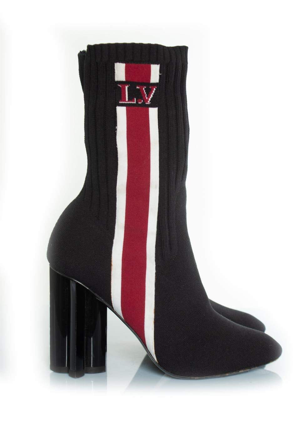 Louis Vuitton, Silhouette black fabric boots For Sale 1