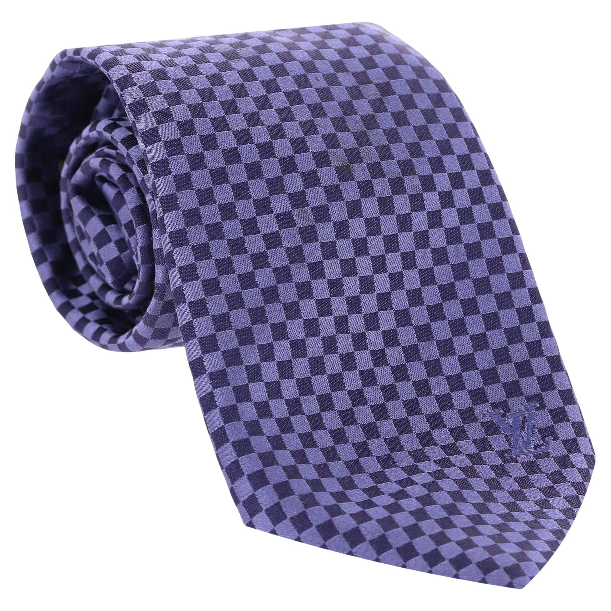 Louis Vuitton Silk Checkered Tie