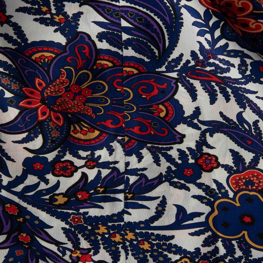 Louis Vuitton Silk Floral Print Short Sleeve Dress Size XL In Good Condition In London, GB