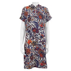 Louis Vuitton Silk Floral Print Short Sleeve Dress Size XL