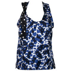 Louis Vuitton Silk Print Sleeveless Top