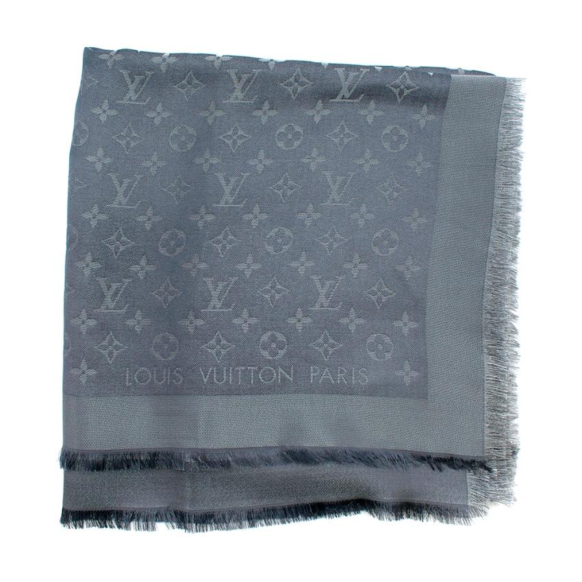 Louis Vuitton Silk & Wool Monogram Shine Shawl  1
