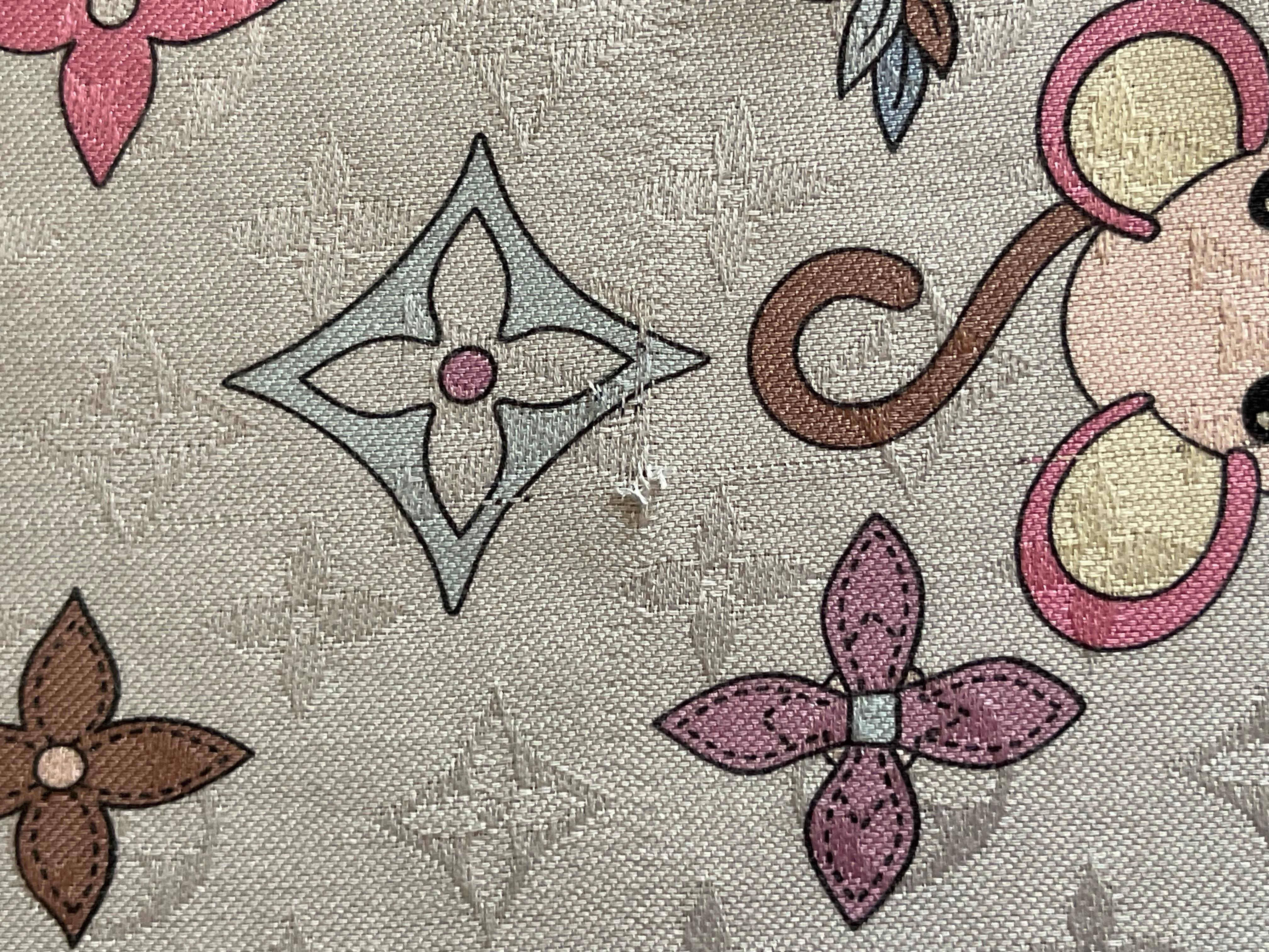 Louis Vuitton Seide & Wolle Schal Multicolor Monogram & Taschen im Angebot 7