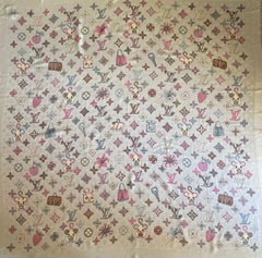 Louis Vuitton Silk & Wool Shawl Multicolor Monogram & Bags