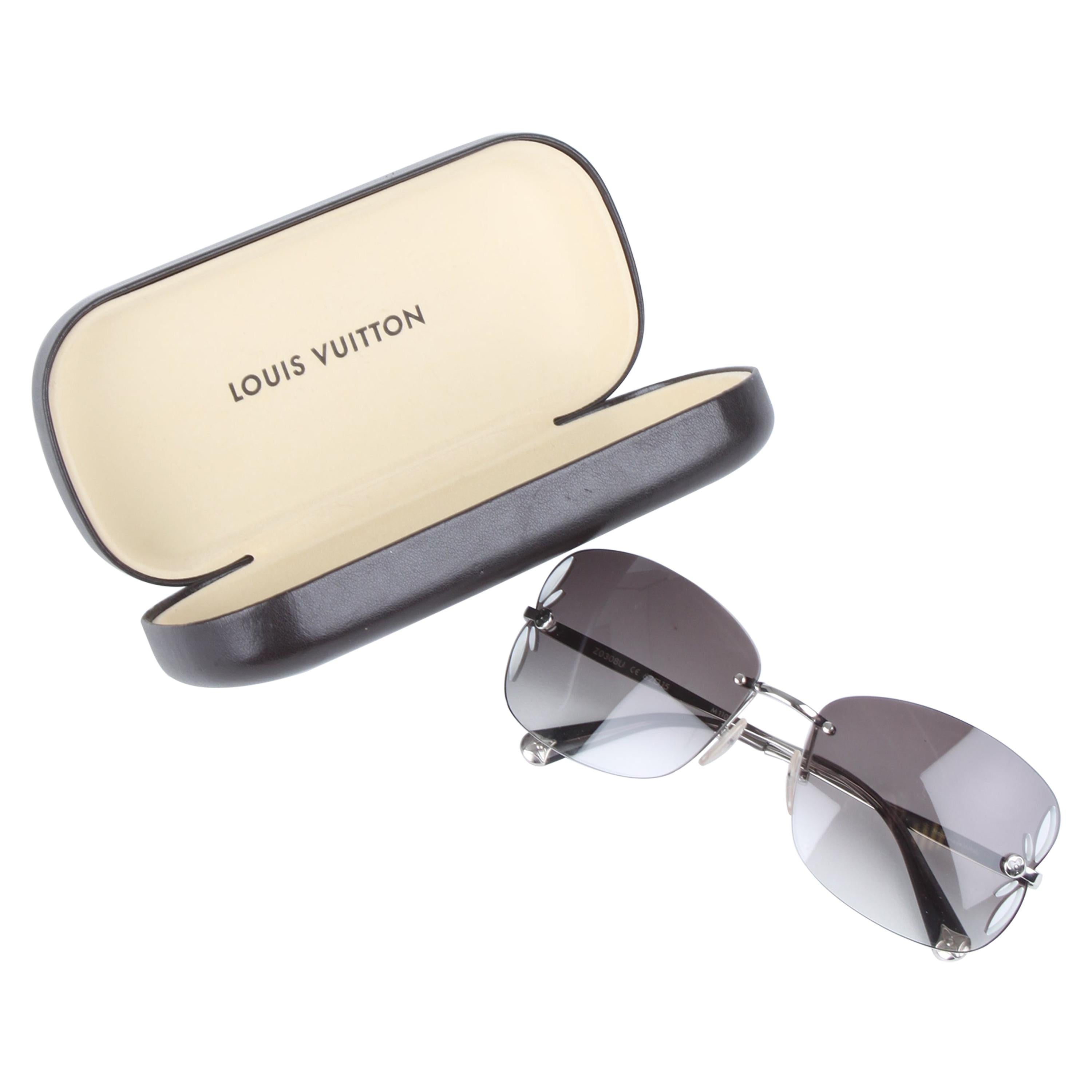 Louis Vuitton Silver/Brown Rimless Lily Sunglasses Z0308U