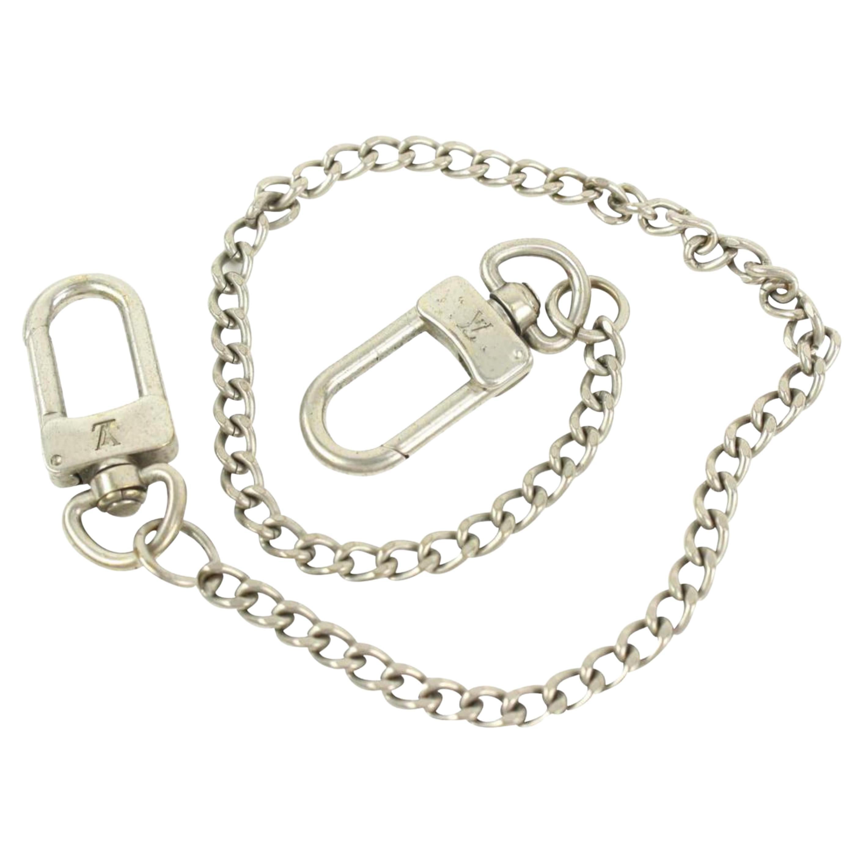 Louis Vuitton Silver Chain Strap or Pochette Extender 44lv421s at 1stDibs   louis vuitton chain strap, louis vuitton pochette extender, lv chain strap