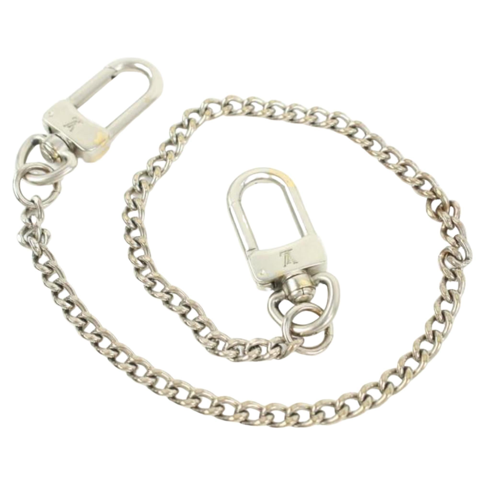 Louis Vuitton Silver Chain Strap or Pochette Extender 44lv421s at 1stDibs   louis vuitton chain strap, louis vuitton pochette extender, lv chain strap