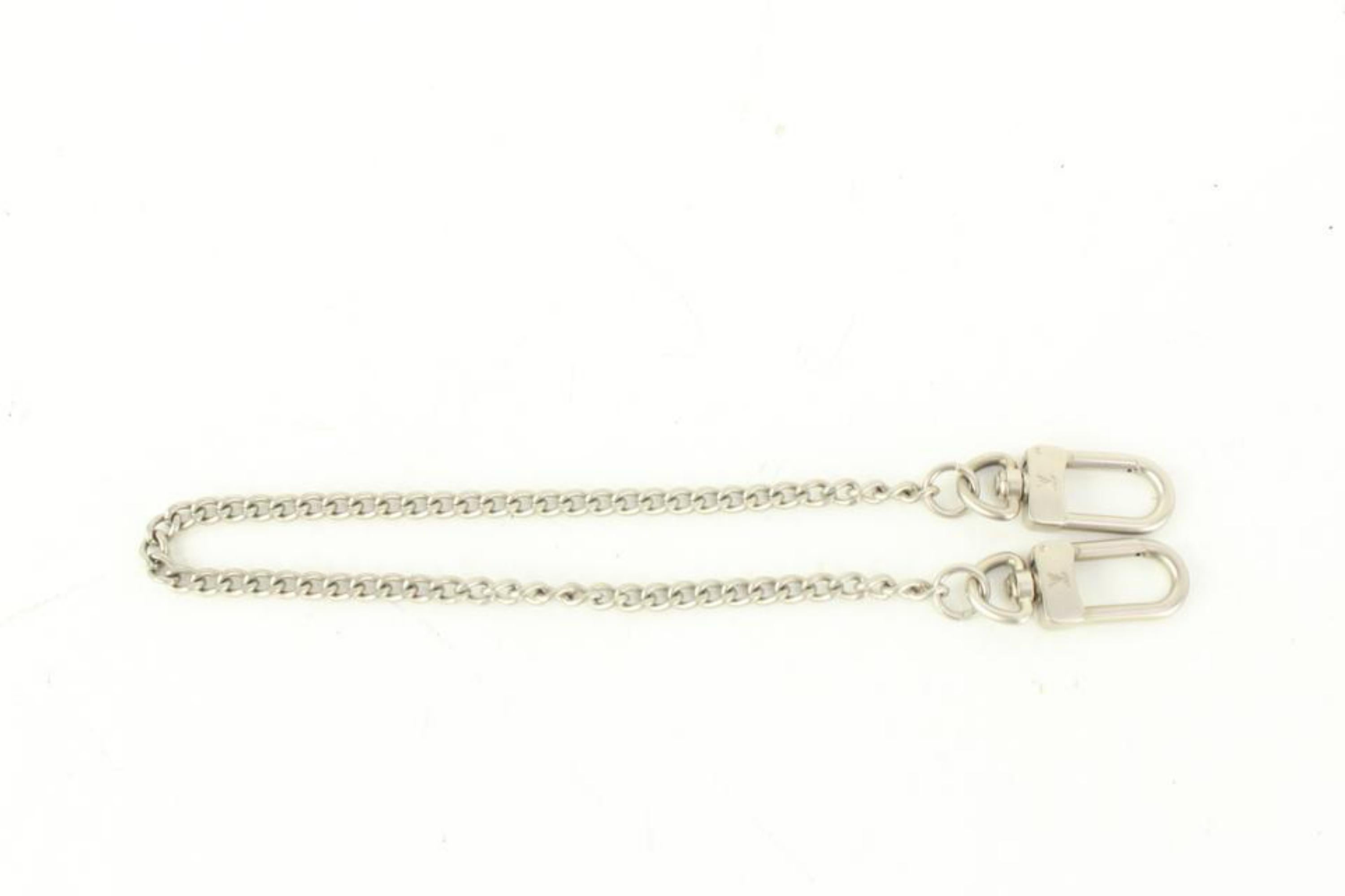 Louis Vuitton Silver Chain Strap or Pochette Extender 82lk52s In Good Condition In Dix hills, NY